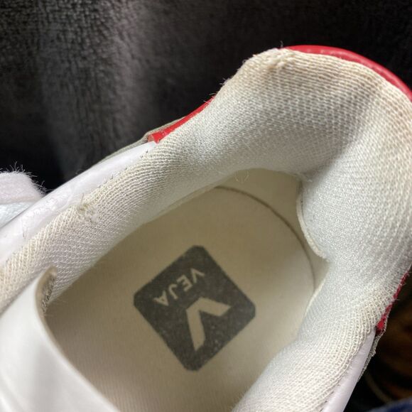 VEJA V-10 Leather Sneakers Women’s Size 9 White Marsala Nautico Lace Up Shoes - Picture 12 of 14